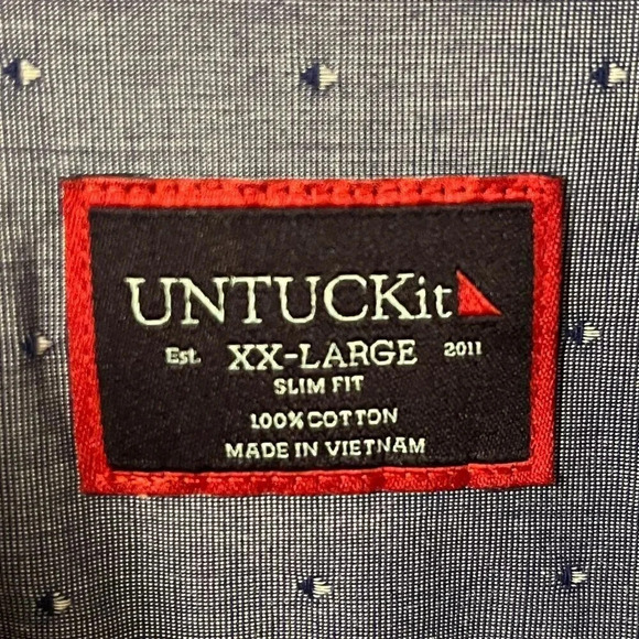 Men’s Untuckit Button Down Shirt Size XXL - Picture 3 of 7